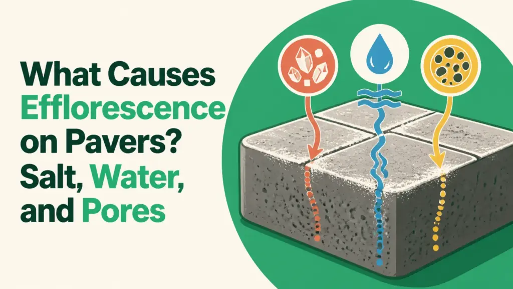 what causes efflorescence on pavers