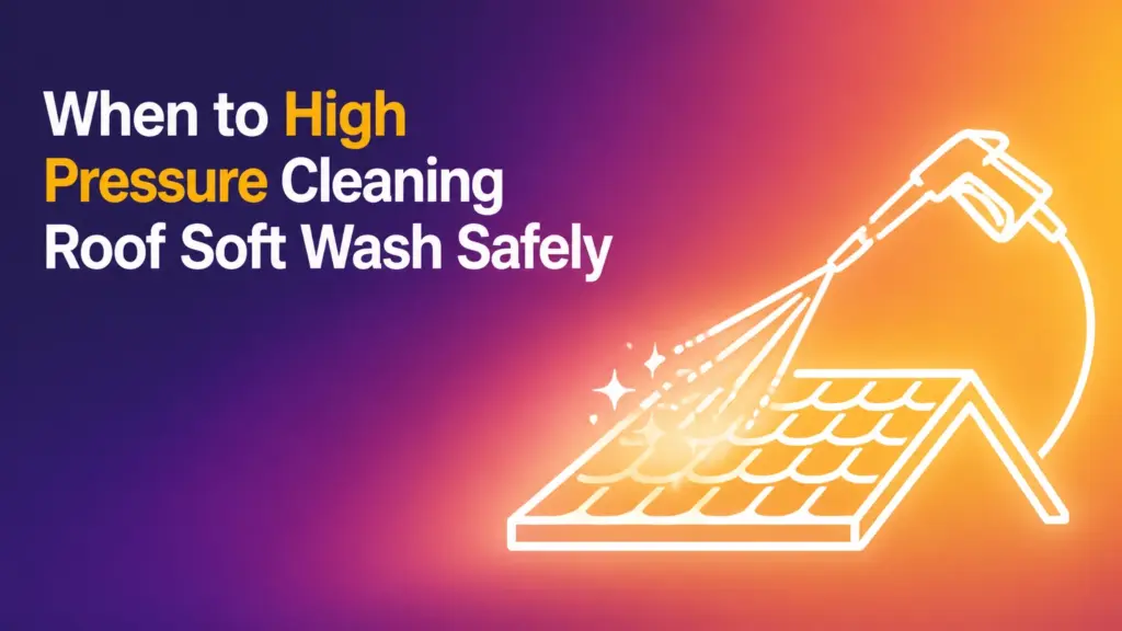 When to High Pressure Cleaning Roof Soft Wash Safely