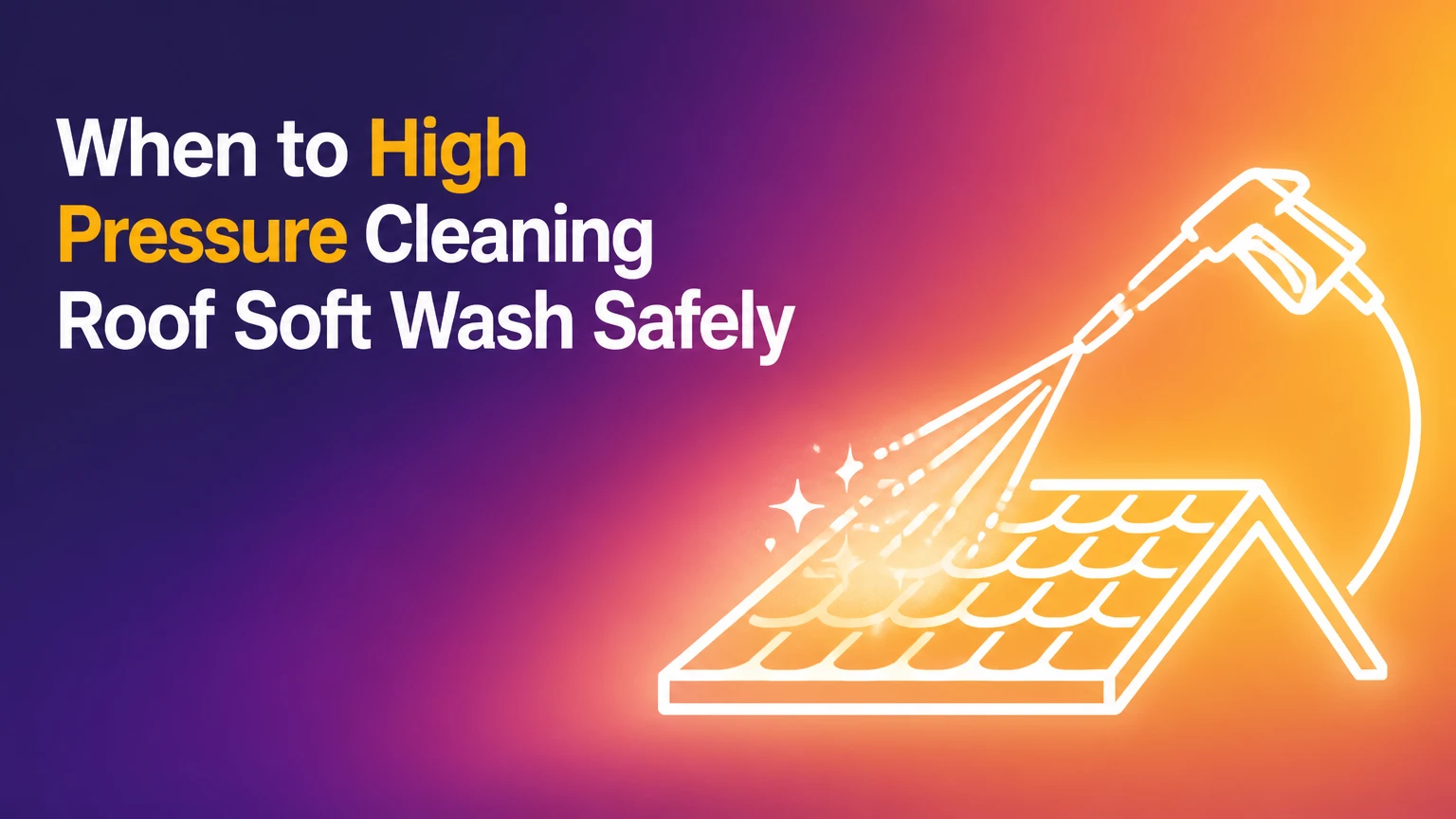 When to High Pressure Cleaning Roof Soft Wash Safely
