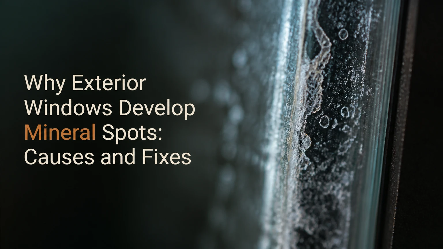 why exterior windows develop mineral spots