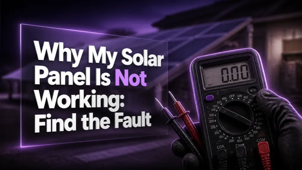 Why My Solar Panel Is Not Working: Find the Fault