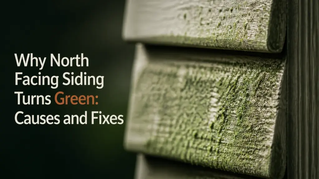 why north facing siding turns green