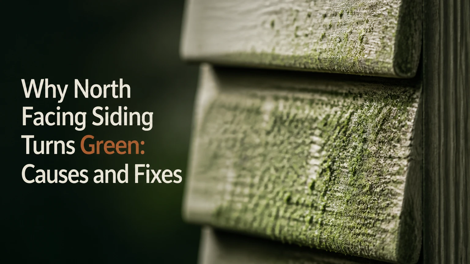 why north facing siding turns green