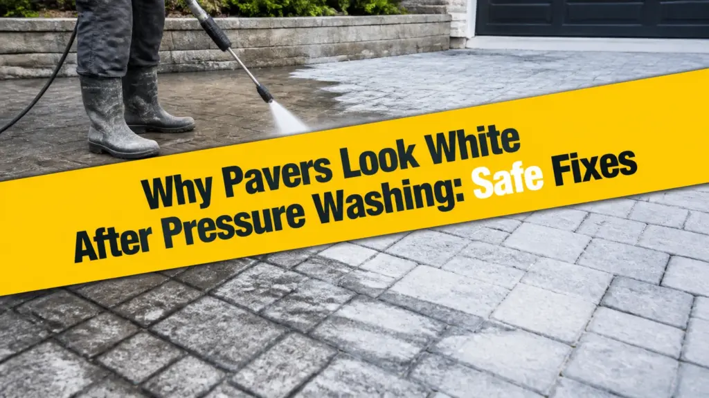 why pavers look white after pressure washing