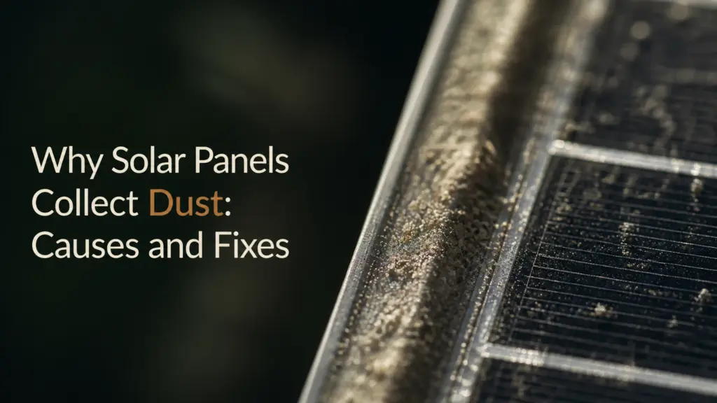 why solar panels collect dust