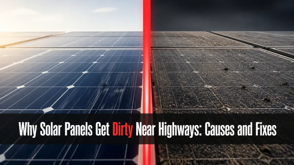 why solar panels get dirty near highways