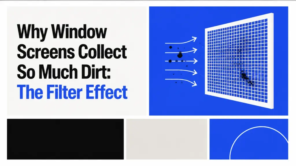 why window screens collect so much dirt
