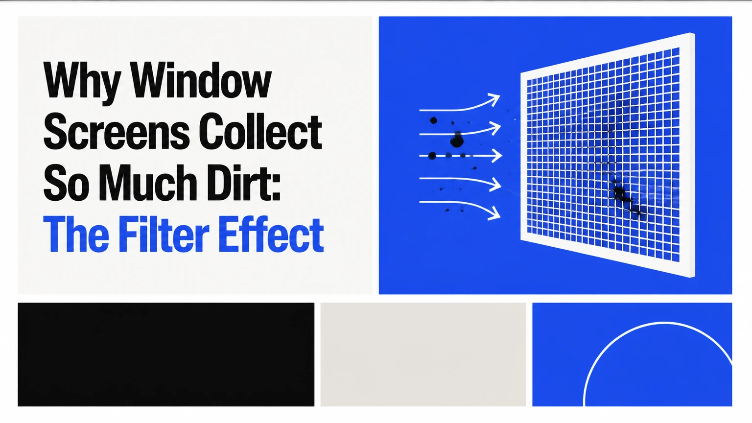 why window screens collect so much dirt