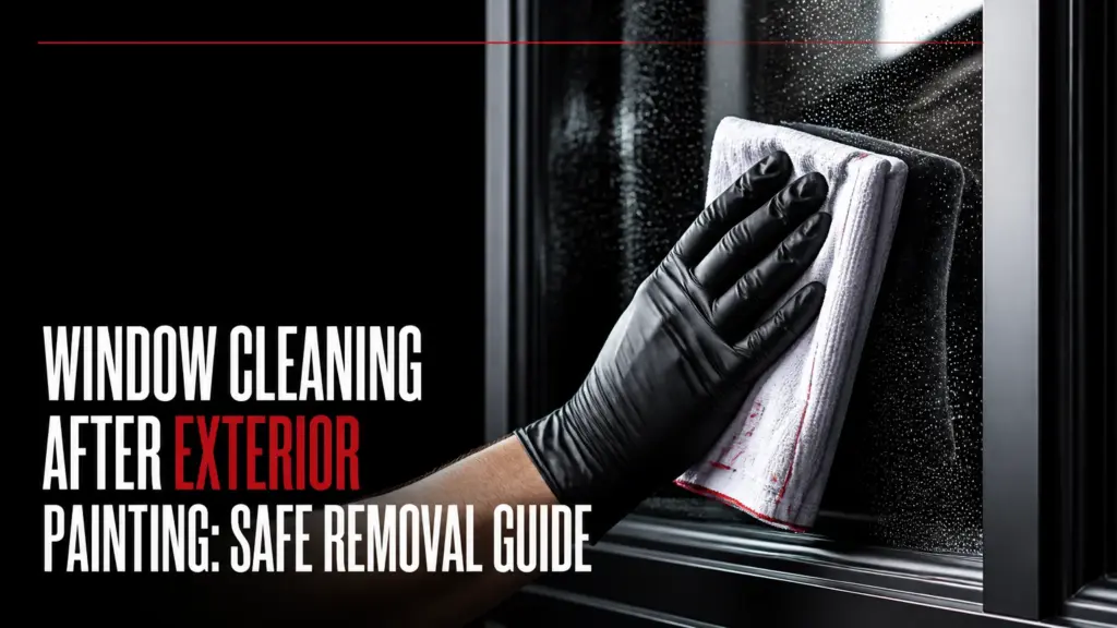 window cleaning after exterior painting