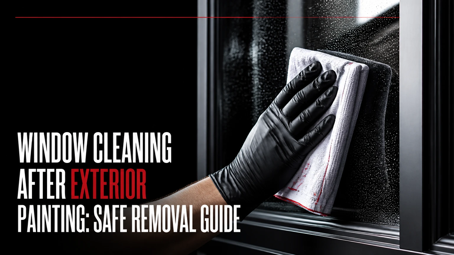 window cleaning after exterior painting