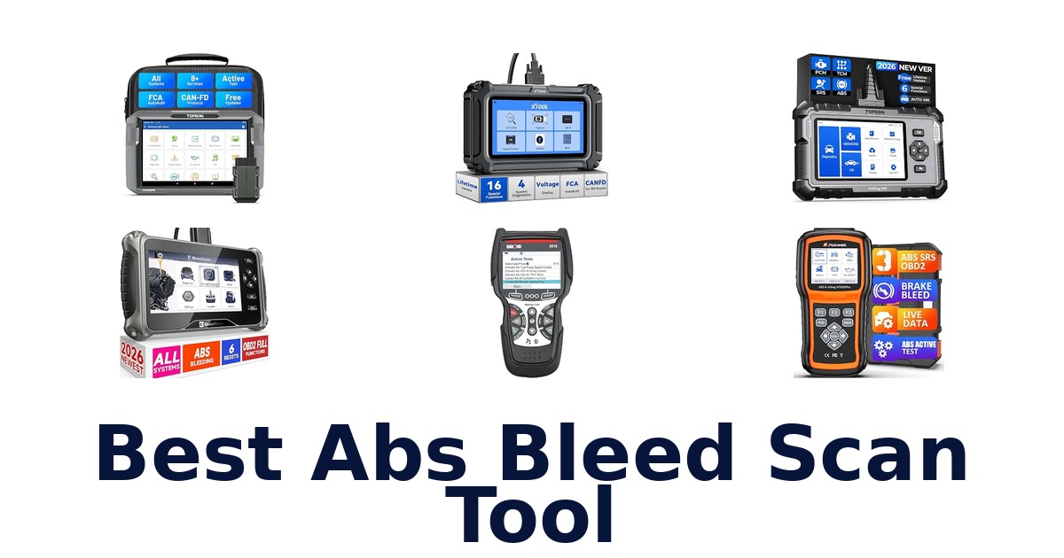 Best Abs Bleed Scan Tool