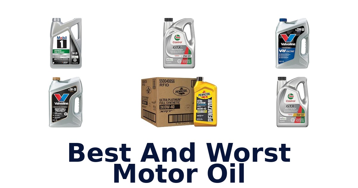 Best And Worst Motor Oil
