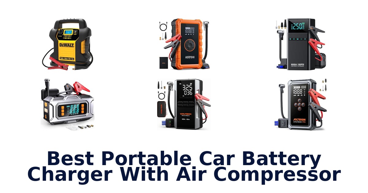 Best Portable Car Battery Charger With Air Compressor