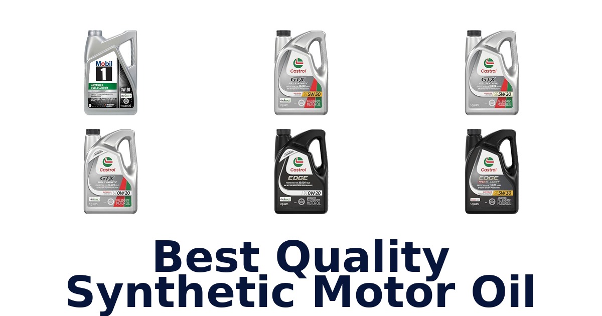 Best Quality Synthetic Motor Oil