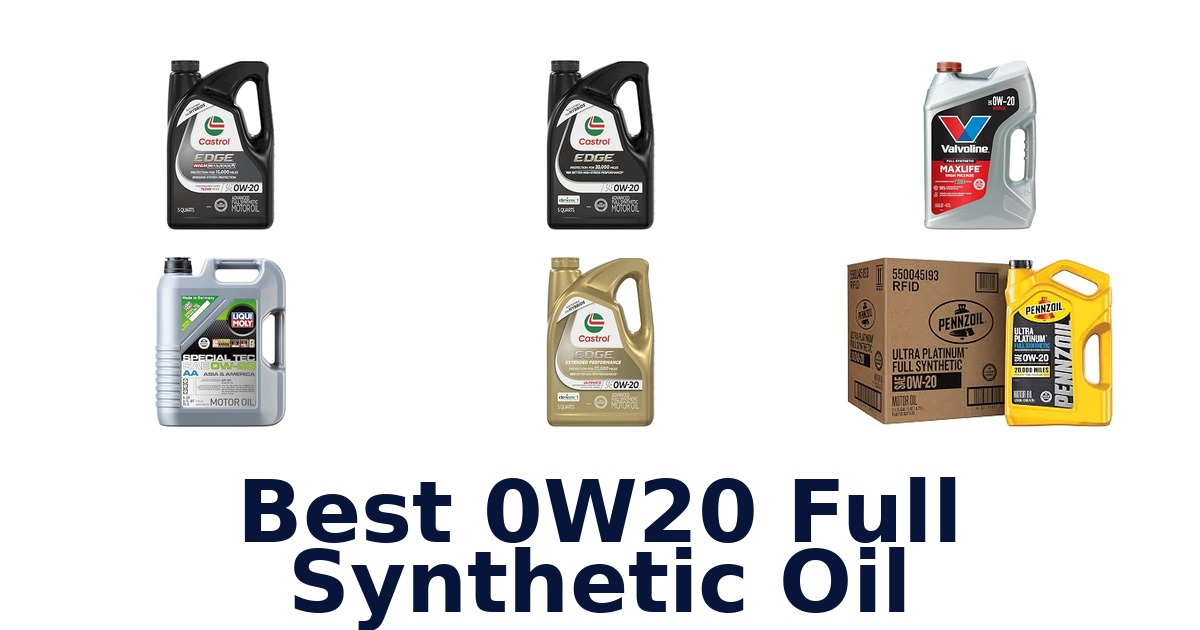 Best 0W20 Full Synthetic Oil