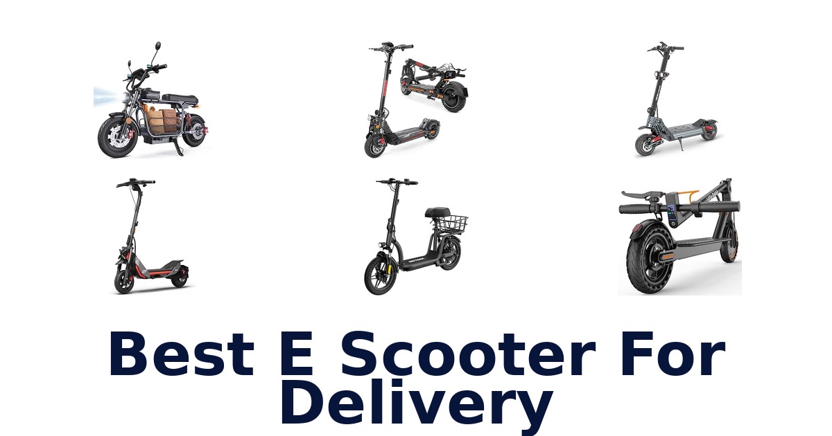 Best E Scooter For Delivery