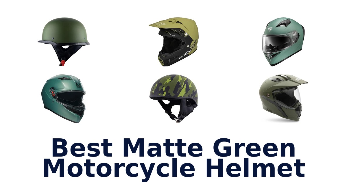 Best Matte Green Motorcycle Helmet