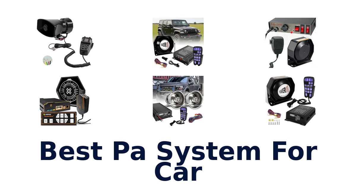 Best Pa System For Car