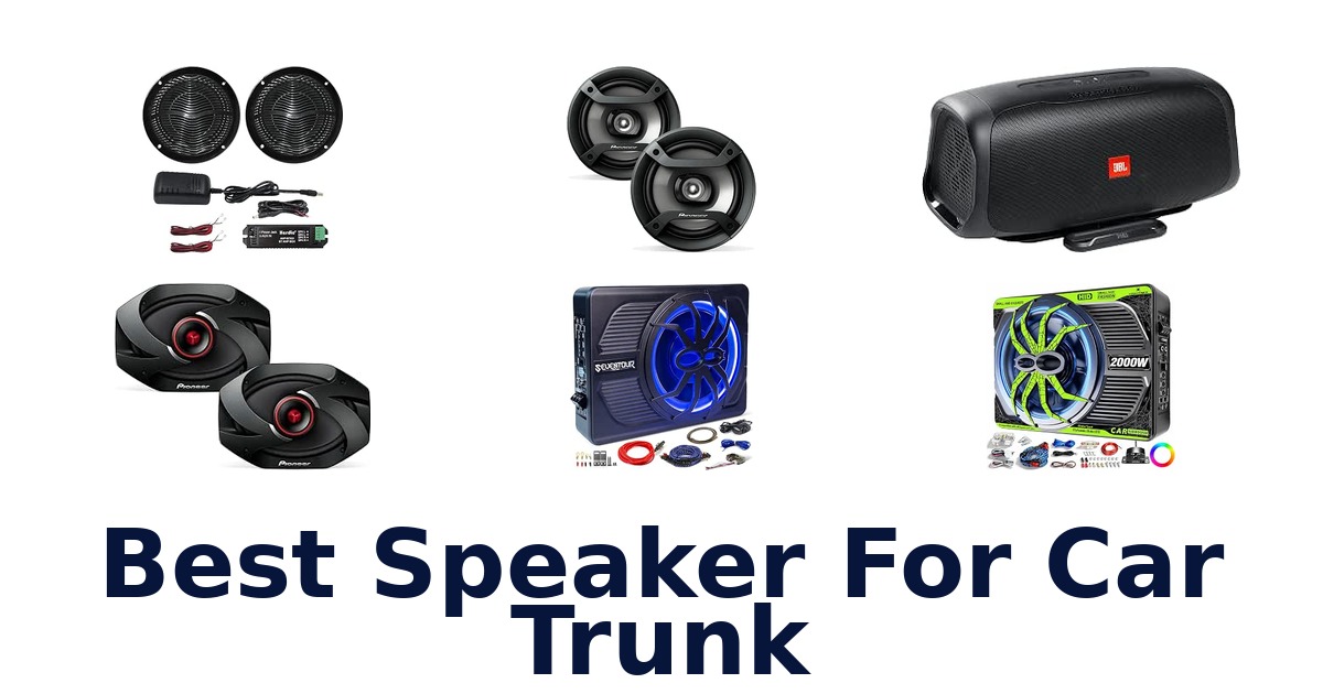 Best Speaker For Car Trunk