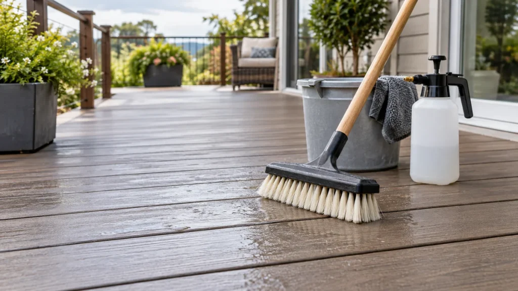 How to Clean Composite Decking Without Pressure Washer Safely