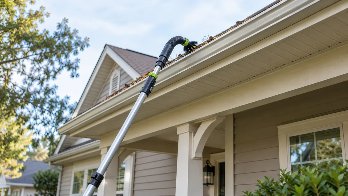 How to Clean Rain Gutters From Ground Safely