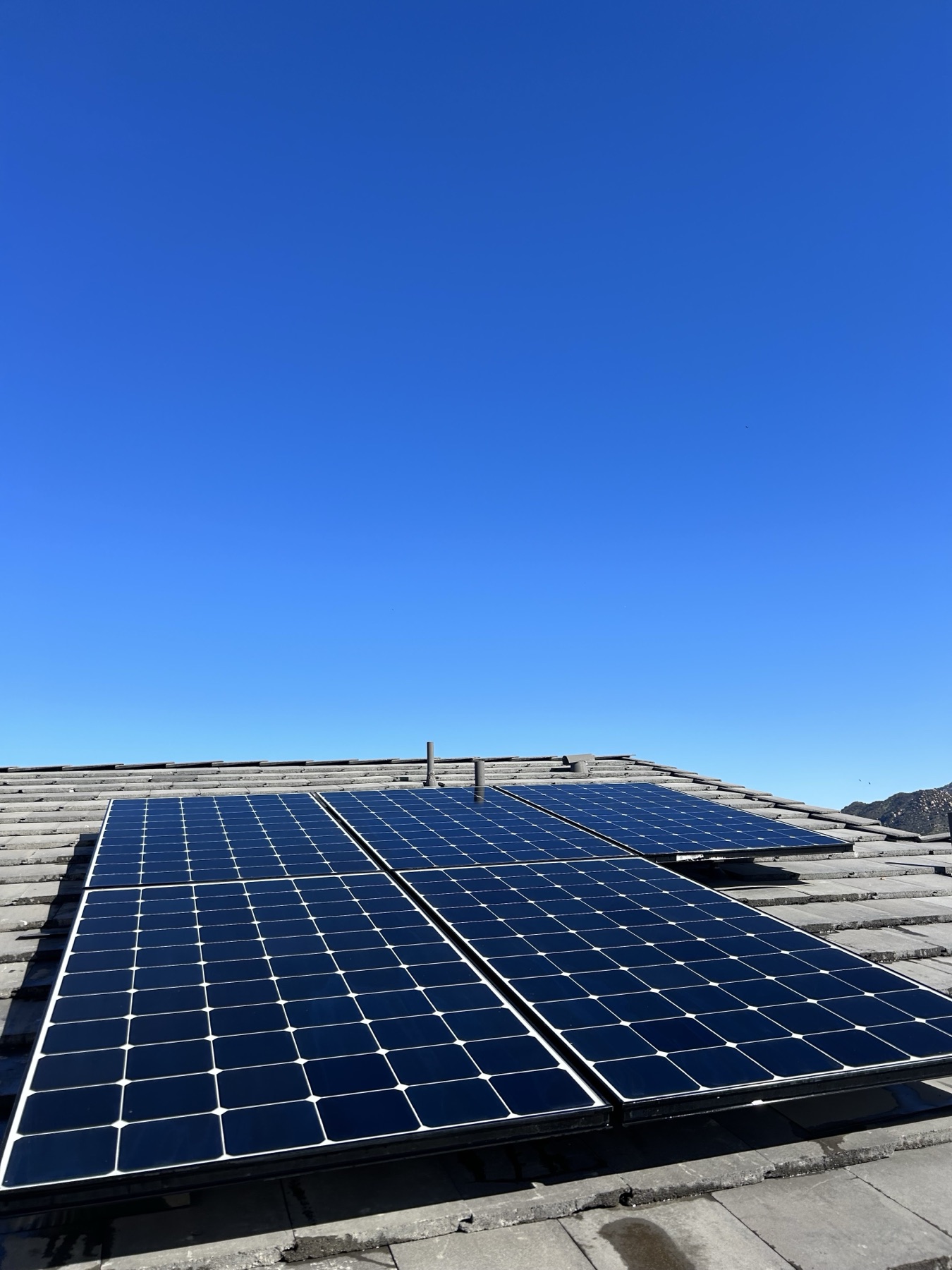 Clean solar-panel array