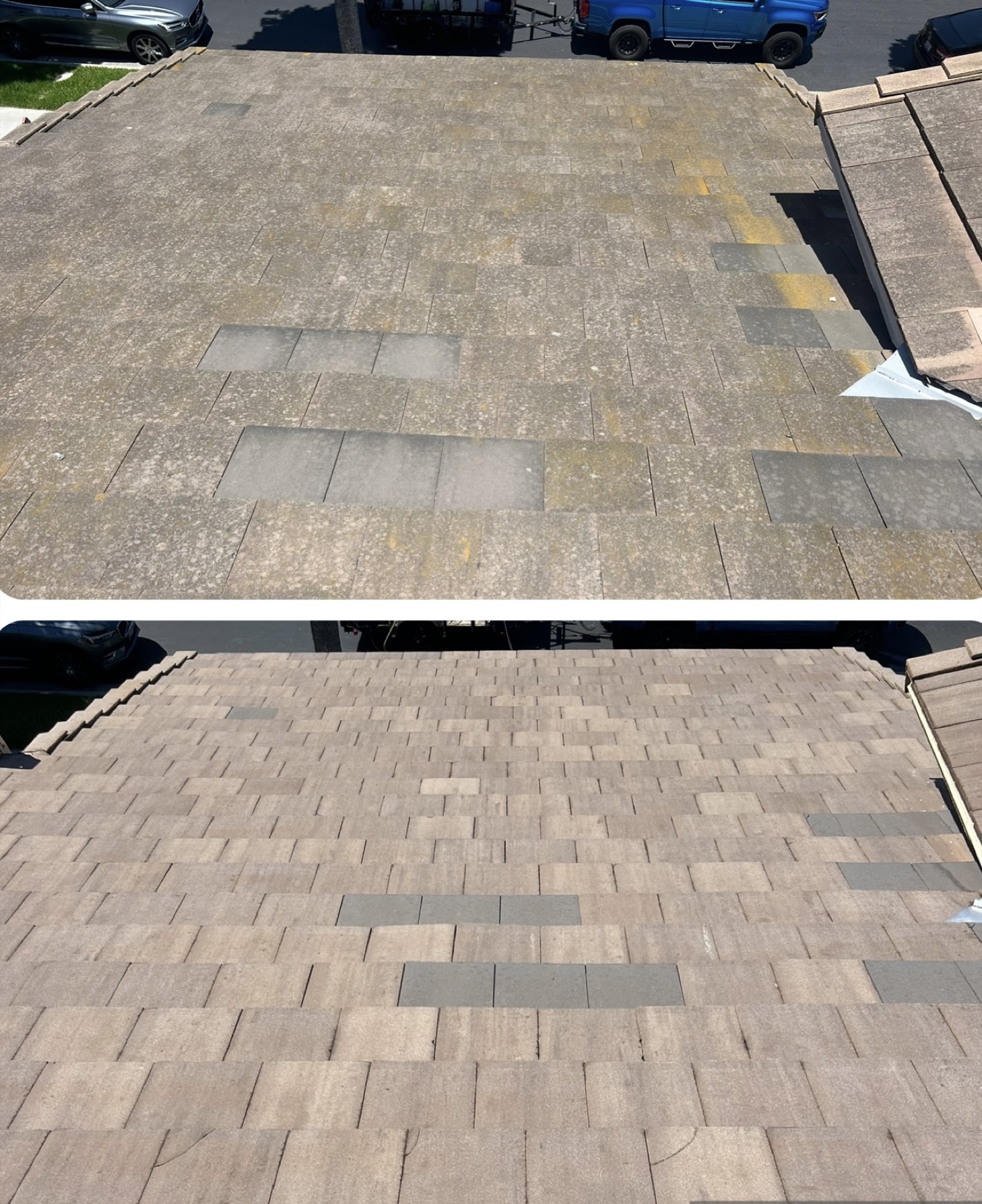 Pavers during surface cleaning
