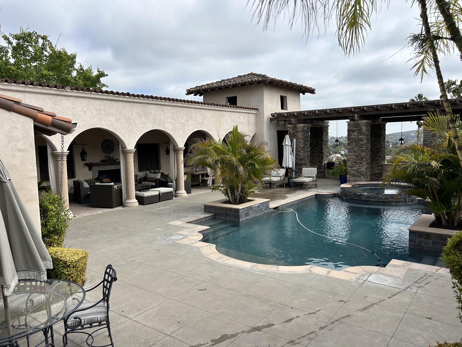 Clean pool deck at a San Diego County property